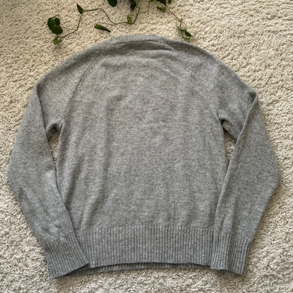 J. Crew 100% Lambs Wool Gray Sweater Size S - Picture 10 of 12